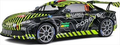 Mini Car 1/18 Renault Alpine Rally Black Yellow - A110 N 47 Montecarlo 17
