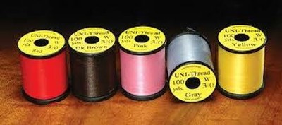 12 bobines Danville Taille A black fly tying thread
