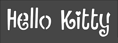 3.5''x10'' Clear Plastic Stencil - Hello Kitty (SN511)