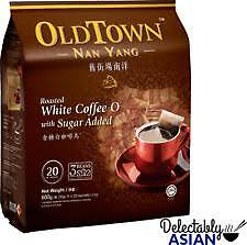 Old Town Nan Yang Roasted White Coffee O w Sugar Added 20 x 30g - Free US Ship