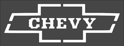 4''x10'' Clear Plastic Stencil - Chevy (RE423)*****