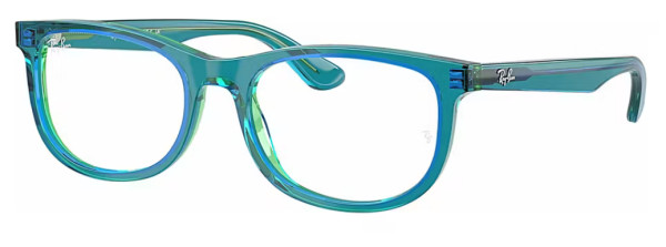 Ray Ban RB1642 3996 occhiali da vista per bambini plastica ovale verde blu