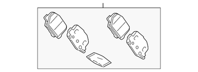 Genuine Mitsubishi Brake Pads 440A1W180P