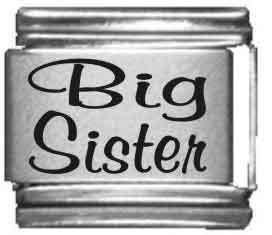 Clearly Charming Big Sister Laser Italian Charm