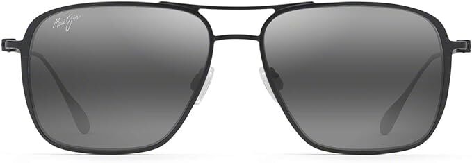 Pre-owned Maui Jim Men's And Women's Beaches Polarized Aviator Sunglasses Mj541 2m Black In Gray