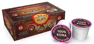 Hula Girl 100% Kona Coffee Single Serve for Keurig K-Cup Bre