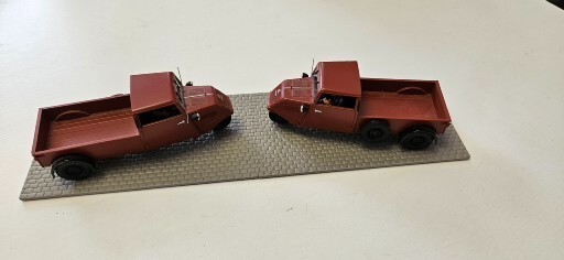 Automodell Tempo Hanseat Blechpritsche Tief + Fahrer 1:32