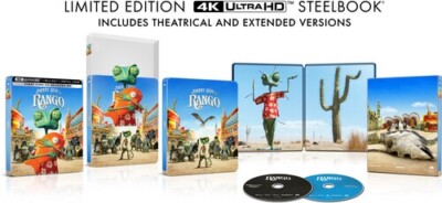 Rango [New 4K UHD Blu-ray] Ltd Ed, Steelbook, 4K Mastering, Subtitled, Widescr