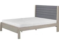Available NOW New wooden 4ft6 grey gloss double bed £169 pic 1, Last 2 view in store