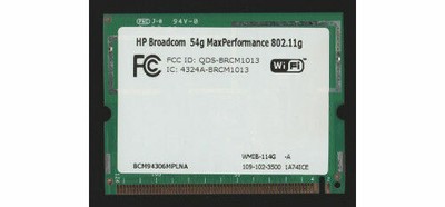 HP Broadcom 54g MaxPerformance 802.11g Laptop Wi-Fi Card - 373047-001