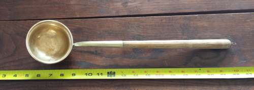 Antique  Brass Ladle with Wood Handle