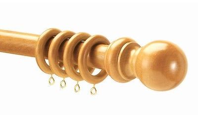 Wood Curtain Poles & Accessories
