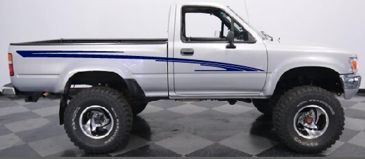 93  Vintage Style fits Toyota pickup retro Vinyl Decals graphics stickers Set