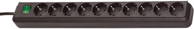 Brennenstuhl Eco-Line, Steckdosenleiste 10-fach (Steckerleiste mit erhöhtem und