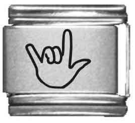 Clearly Charming I Love You Laser Italian Charm