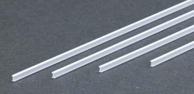 Evergreen Scale Models 273 .100'' x 14'' Polystyrene I-Beams (Pack of 4)