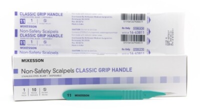 McKesson Scalpel NonSafety Size 11 Stainless Steel / Plastic Grip Handle CS/100
