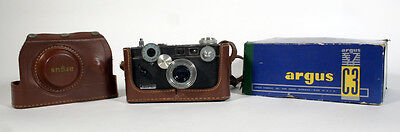 ARGUS C3 I.O.B. W/ BROWN LEATHER CASE AND MANUAL