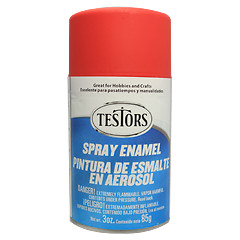 Testors Flat Red Enamel Spray Paint 3oz 1250