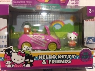 Dazzle Dash Hello Kitty & Friends #10 Hello Kitty Pretzel Coupe Die Cast Vehicle