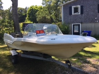 Vintage 1957 fin boat
