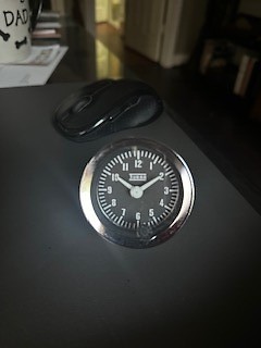 12v Classic Car Time Clock Gauge 52mm Analogue Black MG, Mini