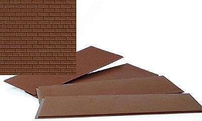 Walthers Cornerstone 933-3522 HO Scale Brick Sheet (4) -- Light Red
