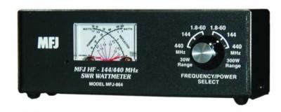 MFJ-864 HF/VHF/UHF (1.8-60/144/440 MHz) Cross Needle SWR/Wattmeter, 30/300W. Buy it now for 113.95