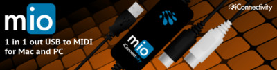 iConnectivity mio 1x1 USB-MIDI, DIN-MIDI Interface  Brand New in Box