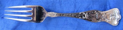 308-0511 Sterling Silver Souvenir Spoon Winnipeg Fork City Hall Carnegie Library