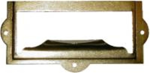 FILE CABINET HARDWARE BRASS PLATED CARD HOLDER D3139