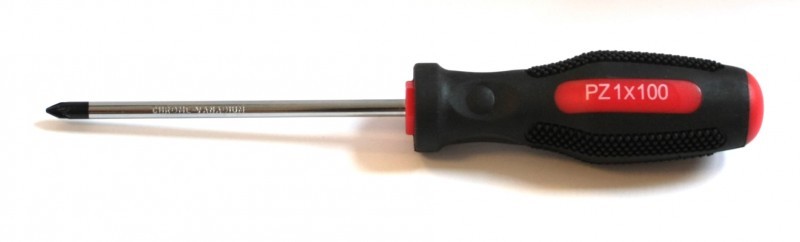 GIRAVITE CACCIAVITE CALAMITATA PZ1x100mm HAKA TOOLS HKR-21-110 VANADIUM