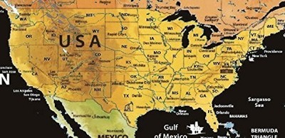 Scratch Off World Map Poster with Country flags,US states outlined, PERFECT GIFT