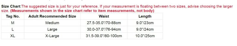 Size Chart For Swim Trunks