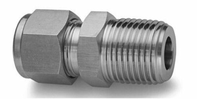 (2) HAM-LET Let-Lok  768LSS1/4X1/2 Male Connector 1/4'' Tube OD X 1/2'' Male NPT