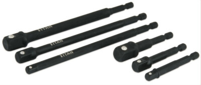 Titan 12087 3pc 6'' & 3'' Long Impact Grade Socket Adapter Set