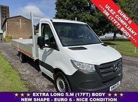 2019 Mercedes-Benz Sprinter 2.1 314Cdi Lwb 3.5t. Extra Long 5m (17ft) Dropside, 