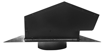 Builders Best 012633 Roof Vent Cap, Black Galvanized Metal, with 6-inch...