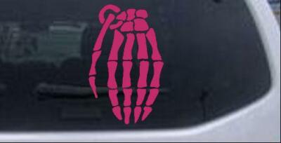 Skeleton Hand Grenade Car or Truck Window Laptop Decal Sticker 12X7.6