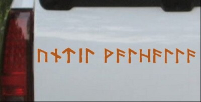 Viking Elder Futhark Until Valhalla Car or Truck Window Laptop Decal Sticker