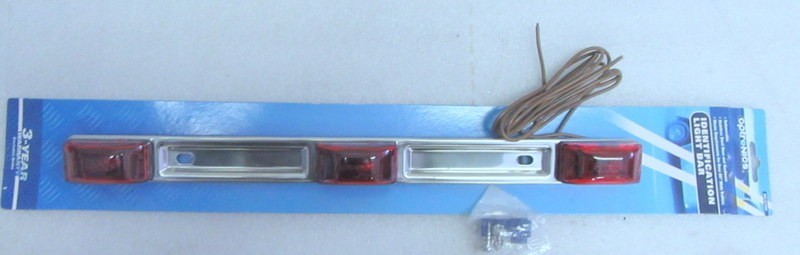 A18E Optronics MC97RK Red 3-Light Identification Light Bar OEM New Boat Parts