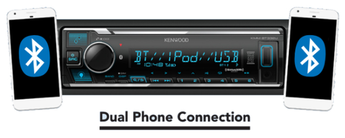 Kenwood KMM-BT332U Digital Media Receiver Head Unit Car Stereo w/ Amazon Alexa