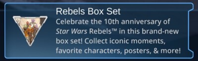 TOPPS STAR WARS CARD TRADER REBELS BOX SET 24 W1 R/UC (NO EVENT) 134 CARD SET