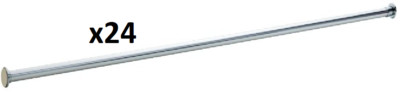 Lot of 24 Franklin Brass D175-6 6-Feet Aluminum Shower Rod with Flanges