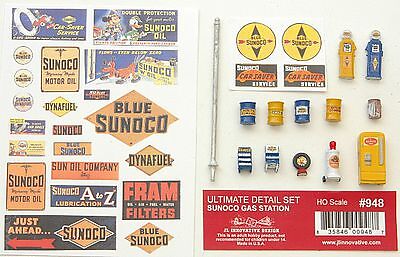 JL Innovative 948 HO Scale Sunoco Gas Station Set