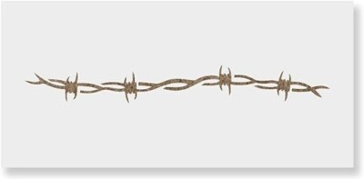 Reusable Barbed Wire Stencil 5''x11'' Template for DIY Crafts and Walls