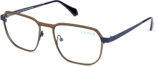 Lunettes homme CZone B1270 70 métal ovale bleu marron