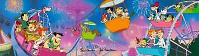 Hanna Barbera:Theme Park Might Mini Canvas-Jetsons,Flintstones,Top Cat,Scooby 
