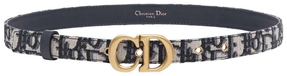 ベルト Dior Leather Belt Christian Dior Sizes 80cm/32in Saddle Oblique Jacquard 20 Mm