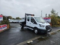 2021 ON A 71 PLATE FORD TRANSIT 350 130BHP ULEZ FREE CREWCAB TIPPER 24K ULEZ